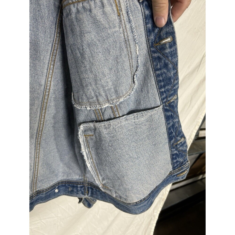 Vintage Levis Denim Jacket Mens Blue Jean Grunge 90s Y2K Pennsylvania Railroad - Picture 12 of 16